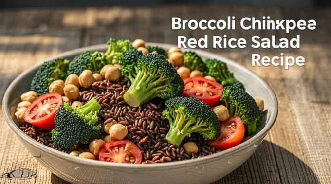 Broccoli Chickpea Red Rice Salad Recipe