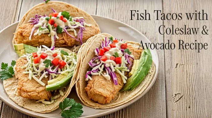 Fish Tacos with Coleslaw & Avocado Recipe