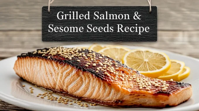 Grilled Salmon & Sesame Seeds Recipe