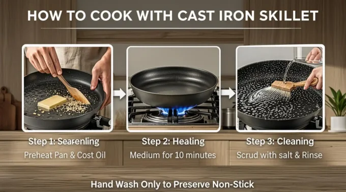 How To Cook with Cast Iron Skillet
