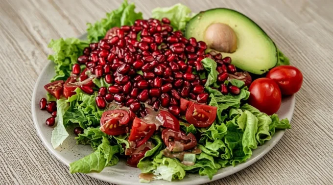 Pomegranate, Avocado & Tomatoes Salad