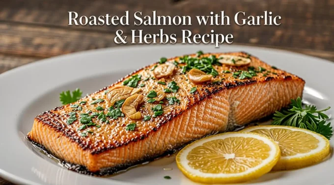 Roasted Salmon with Garlic & Herbs Recipe