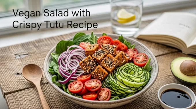 Vegan Salad with Crispy Tofu Recipe
