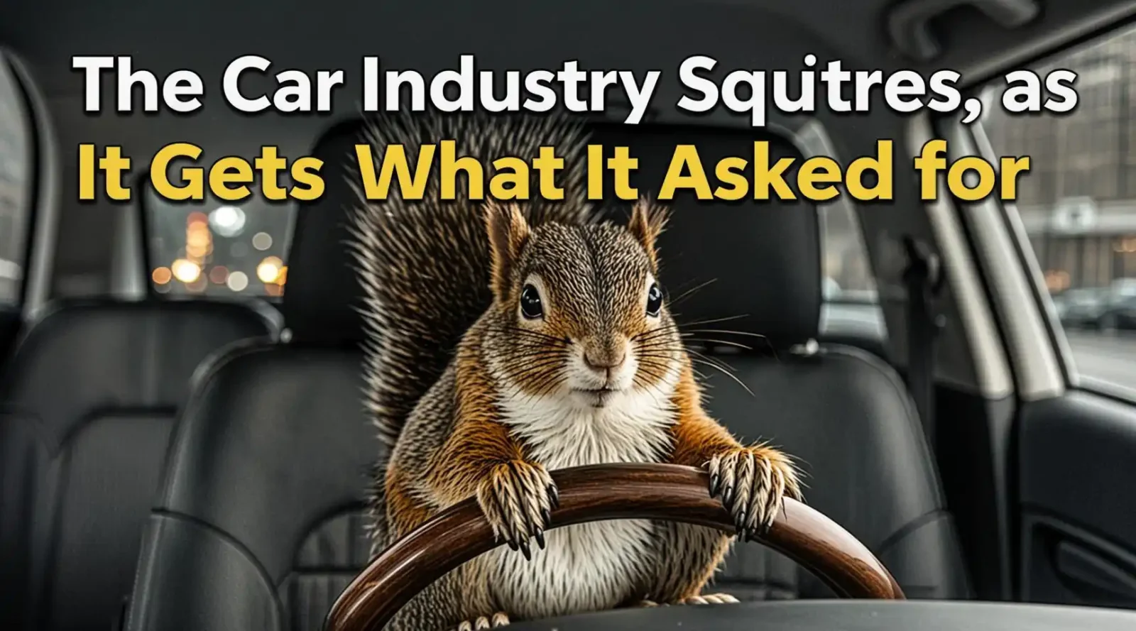 The Car Industry Squirms, as It Gets What It Asked For