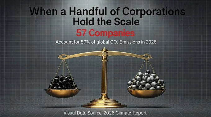 When a Handful of Corporations Hold the Scale 57 Companies Account for 80 % of Global CO₂ Emissions