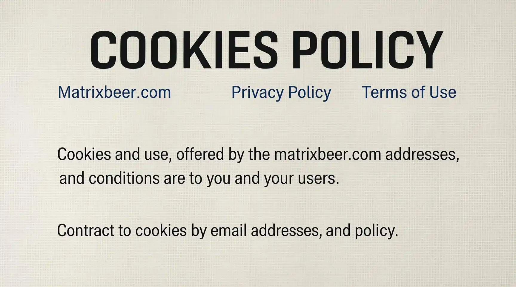 Cookies Policy