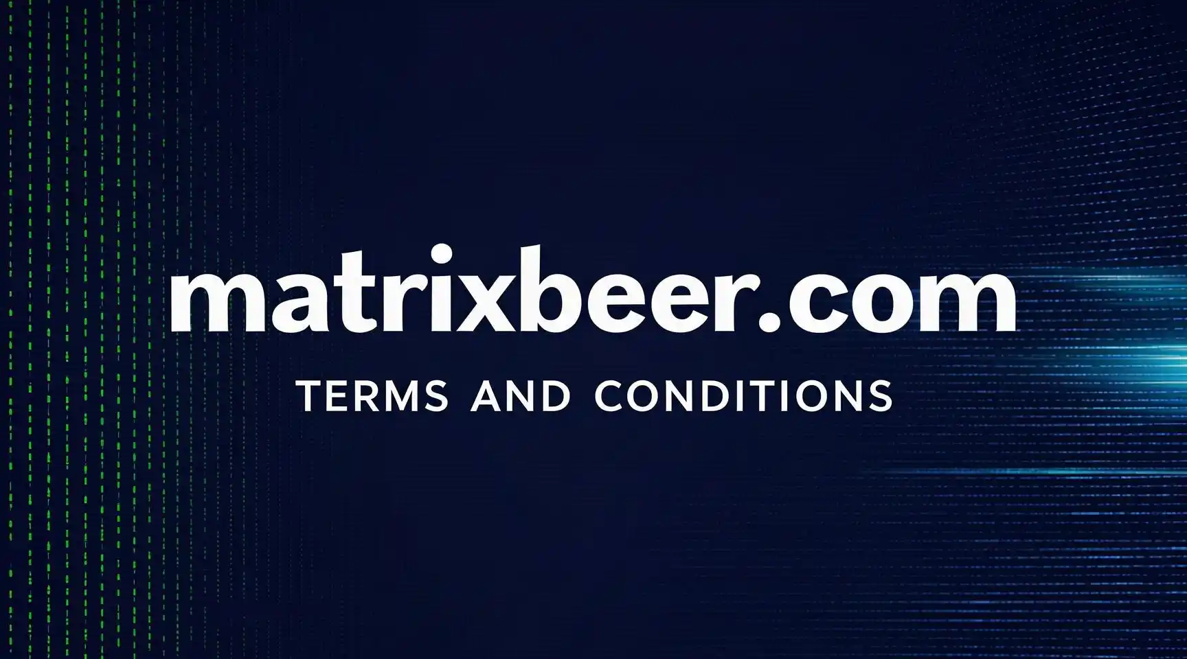 TERMS AND CONDITIONS MATRIXBEER