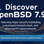 Discover OpenBSD 7.9 Featuring major security hardening, a revamped network stack, and advanced PF enhancements. Download and secure your systems today.