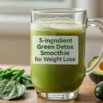 5 Ingredient Green Detox Smoothie for Weight Loss