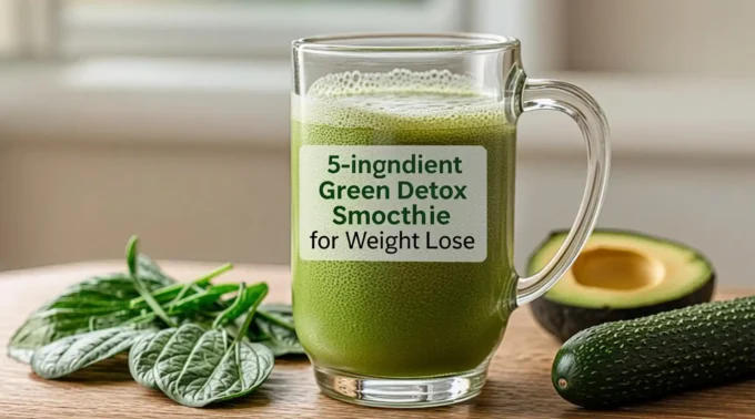 5 Ingredient Green Detox Smoothie for Weight Loss