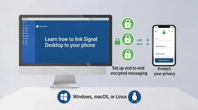 Learn how to link Signal Desktop to your phone, set up end to end encrypted messaging, and protect your privacy on Windows, macOS, or Linux.