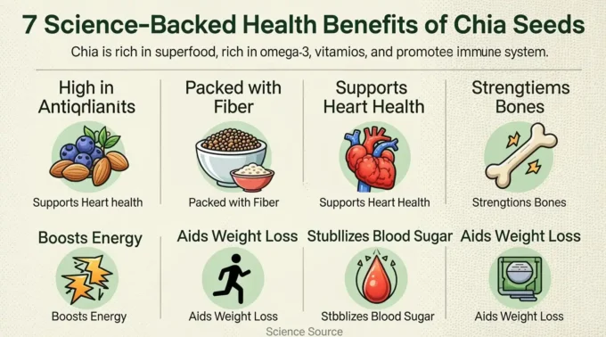 7 Science Backed Health Benefits of Chia Seeds
